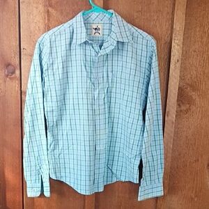 Cinch Light Blue Plaid Button Down Shirt